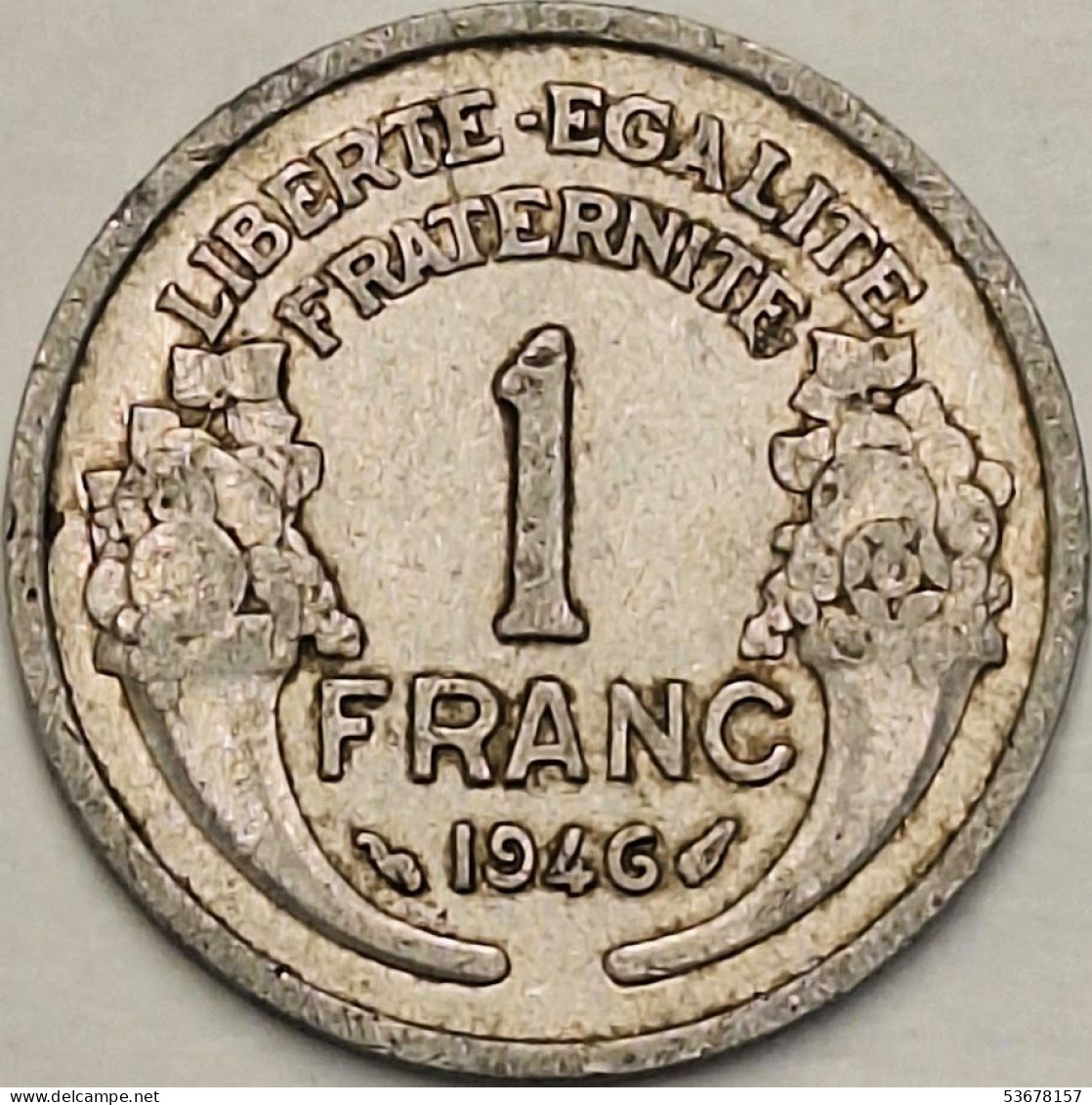 France - Franc 1946, KM# 885a.1 (#4083) - 1 Franc