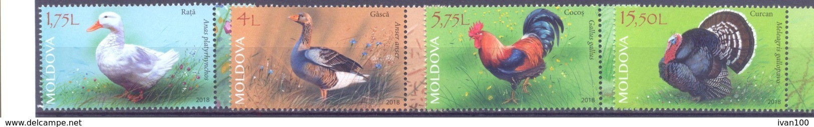 2018. Moldova, Domestic Birds In Moldova, 4v, Mint/** - Moldova