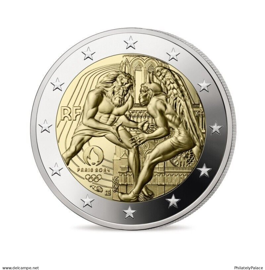 FRANCE 2024 PARIS Olympic & Paralympic Games,Herakles, The Greek Hero,Hercules,2€ Coin Official, 5 PACK SET (**) LIMITED - Conmemorativos