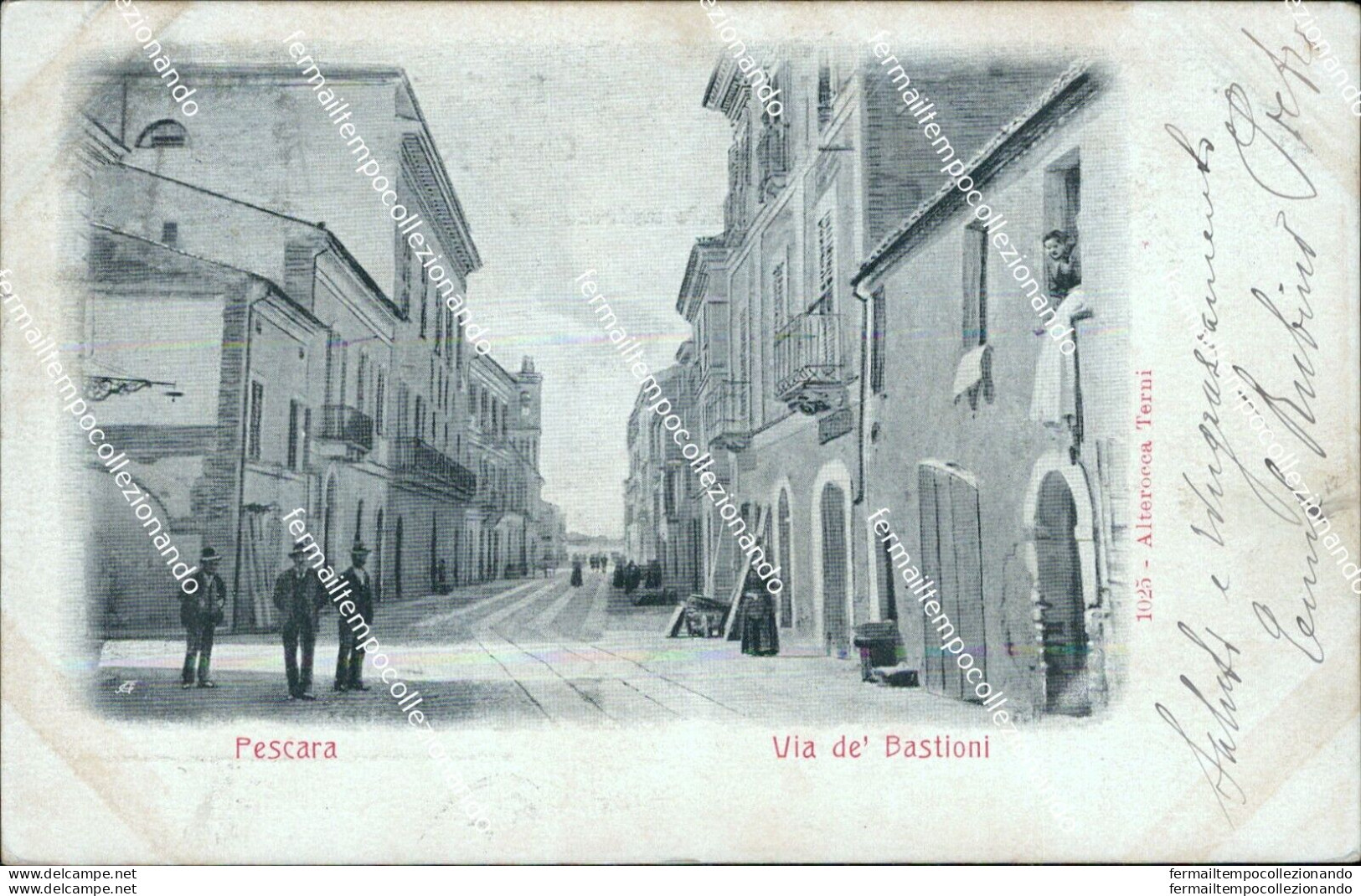 Cl6 Cartolina  Pescara Citta' Via De Bastioni 1903 Abruzzo - Pescara