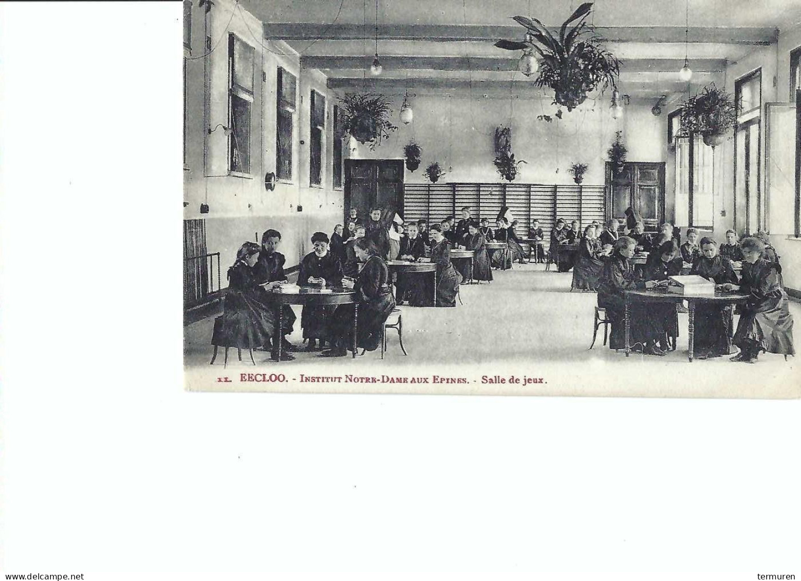 Eeklo :Institut Notre Dame Aux Epines -salle De Jeux   Verstuurd 1909 - Eeklo