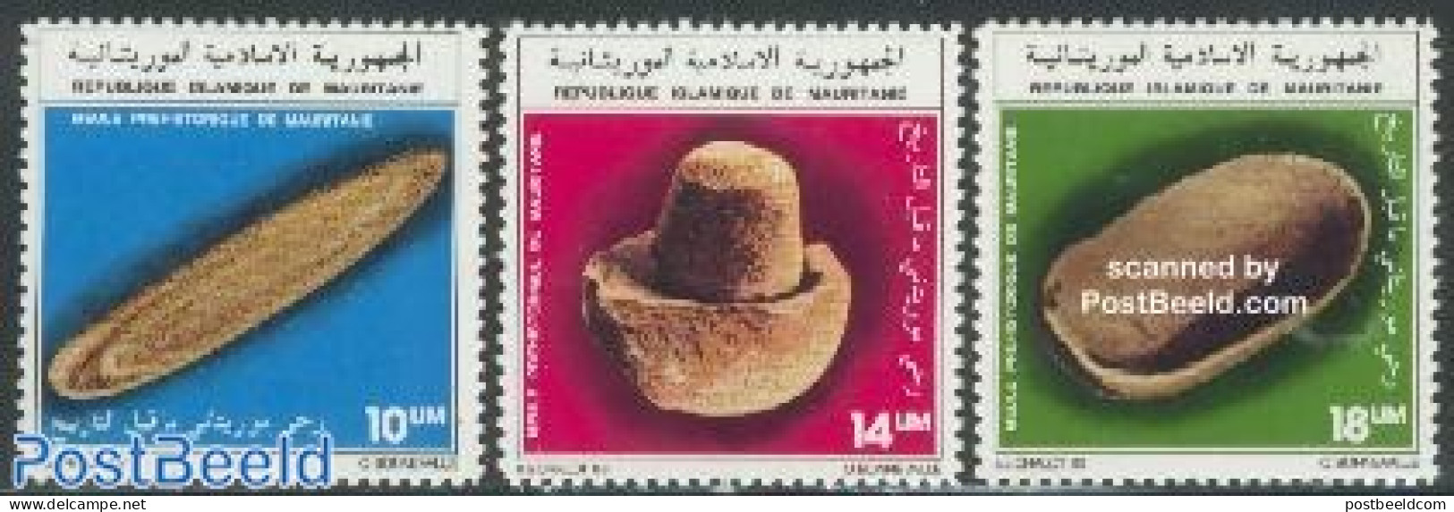 Mauritania 1983 Prehistoric Objects 3v, Mint NH, History - Archaeology - Arqueología