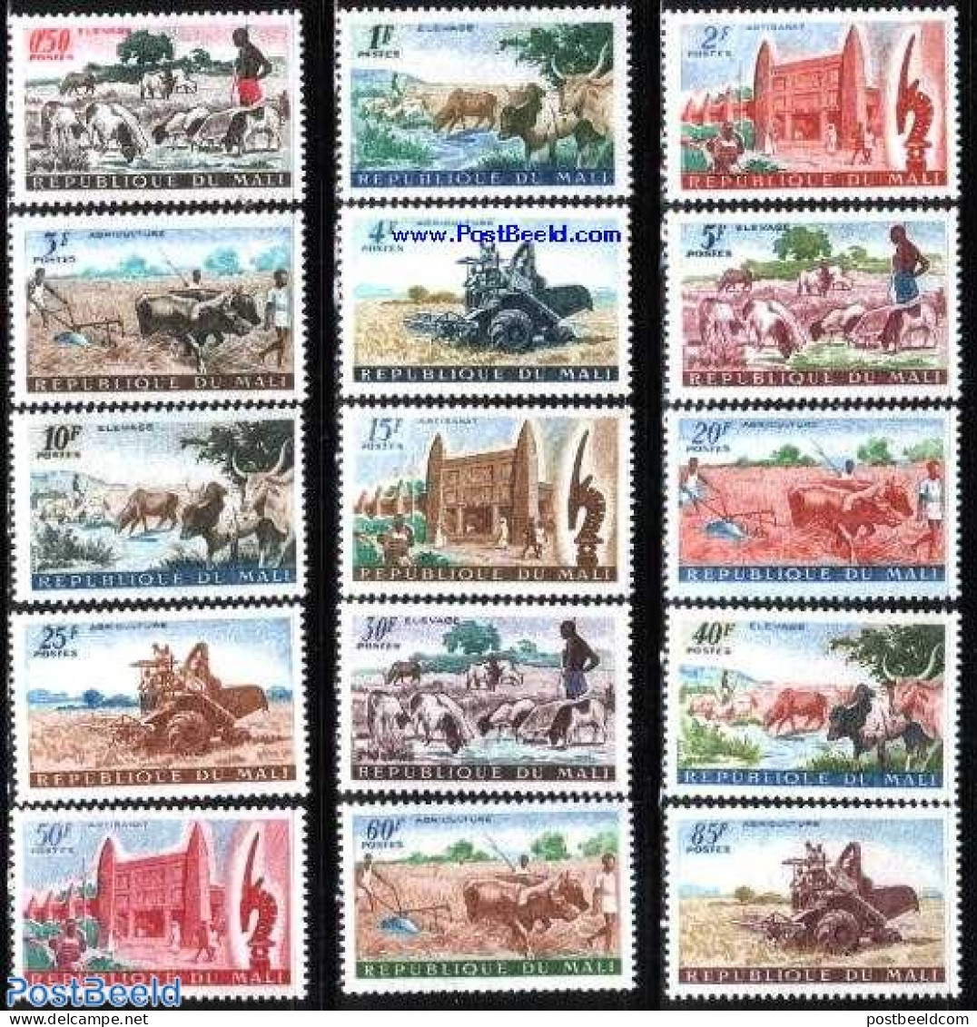 Mali 1961 Definitives, Agriculture 15v, Mint NH, Nature - Various - Animals (others & Mixed) - Cattle - Agriculture - Agricultura