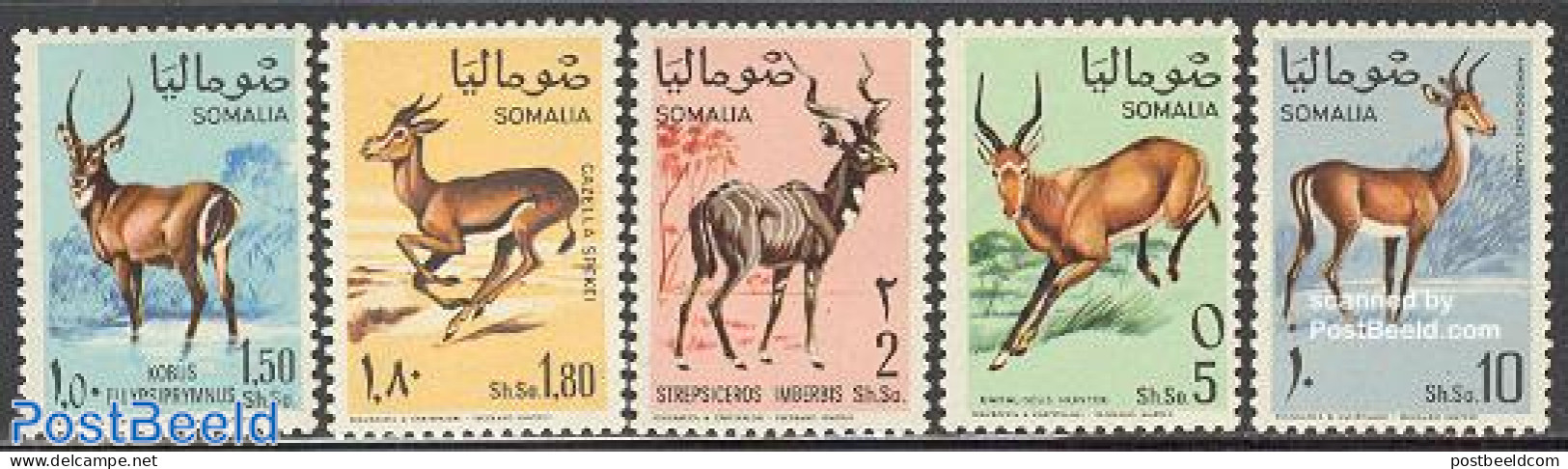 Somalia 1968 Animals 5v, Mint NH, Nature - Animals (others & Mixed) - Somalië (1960-...)