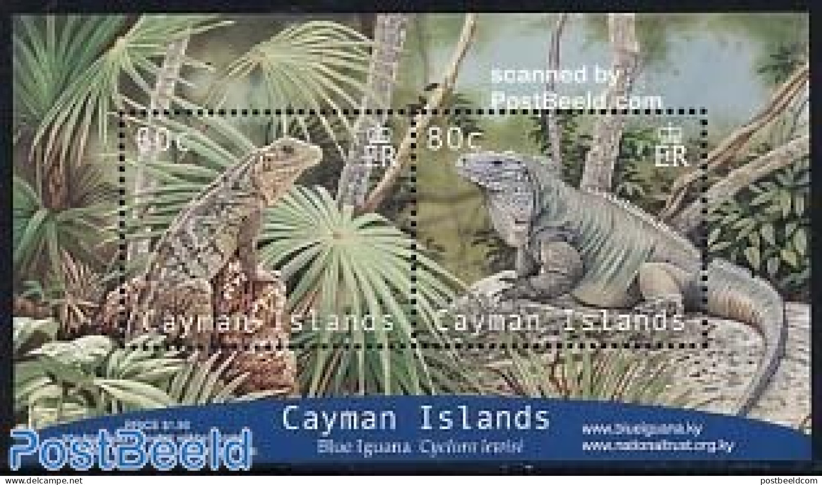 Cayman Islands 2004 Blue Iguana S/s, Mint NH, Nature - Animals (others & Mixed) - Reptiles - Kaimaninseln