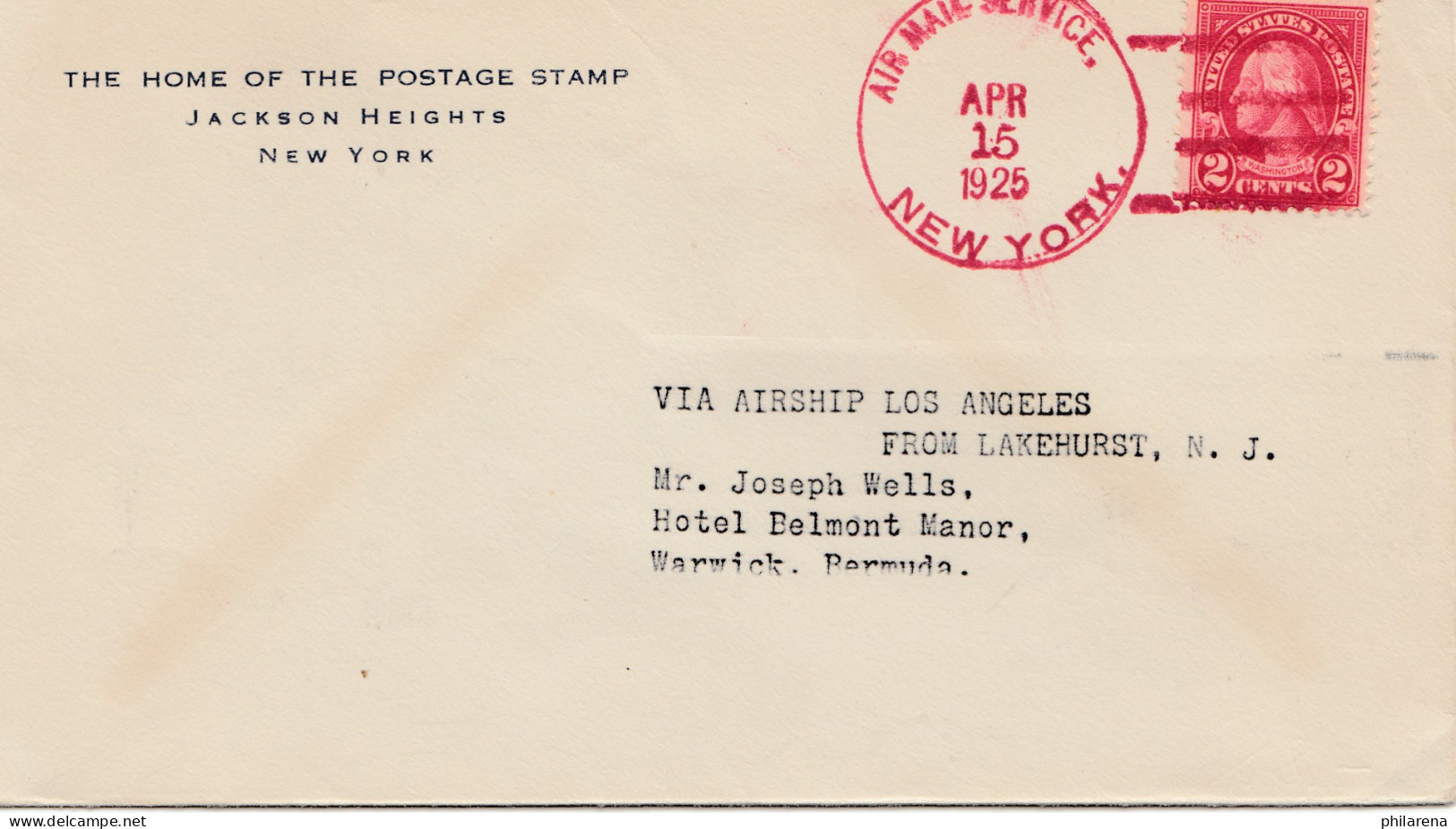 Luftpost-Air Mail - US Nach Bermuda 1925 - Altri & Non Classificati