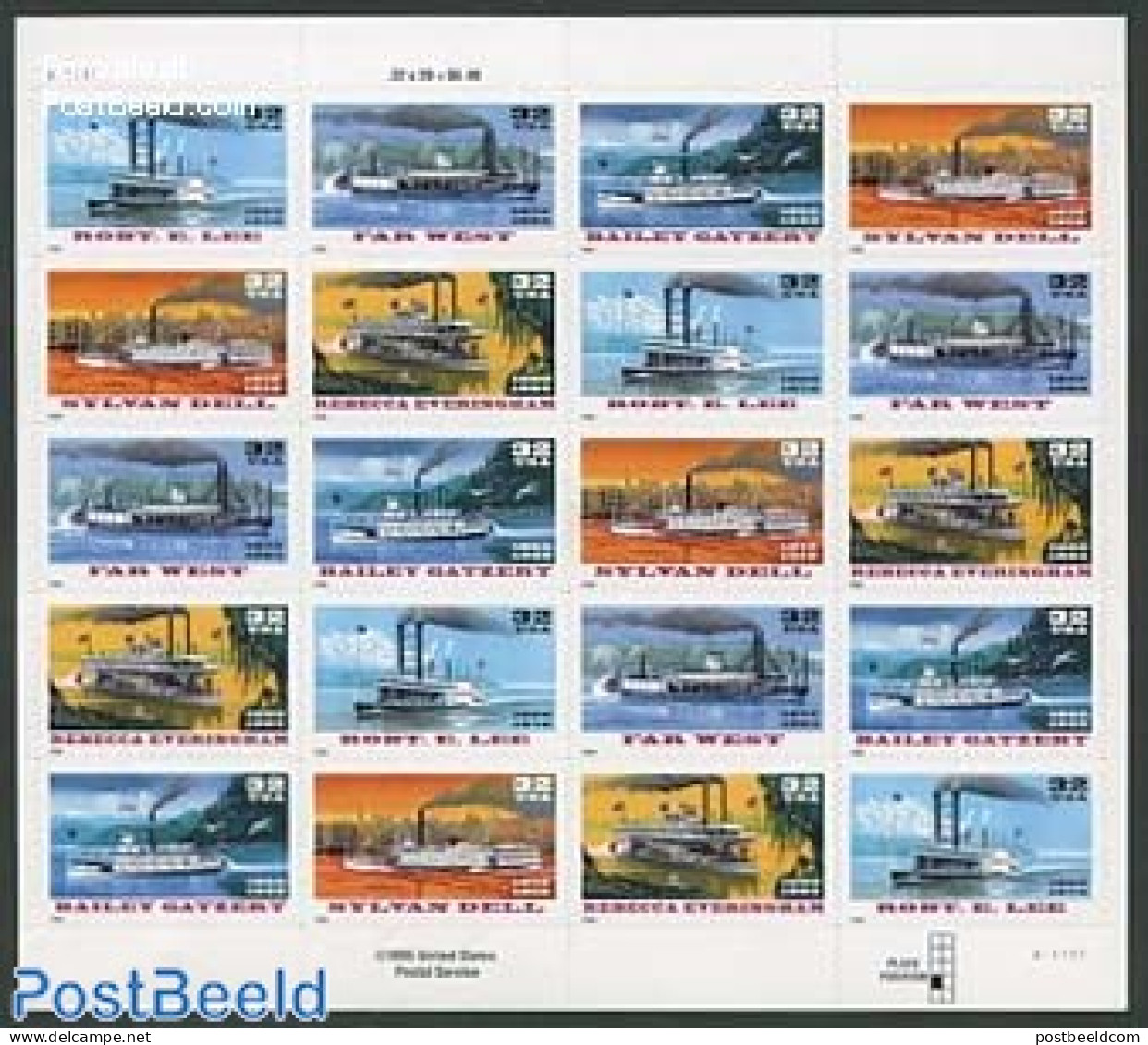 United States Of America 1996 Steamers M/s, Mint NH, Transport - Ships And Boats - Nuovi