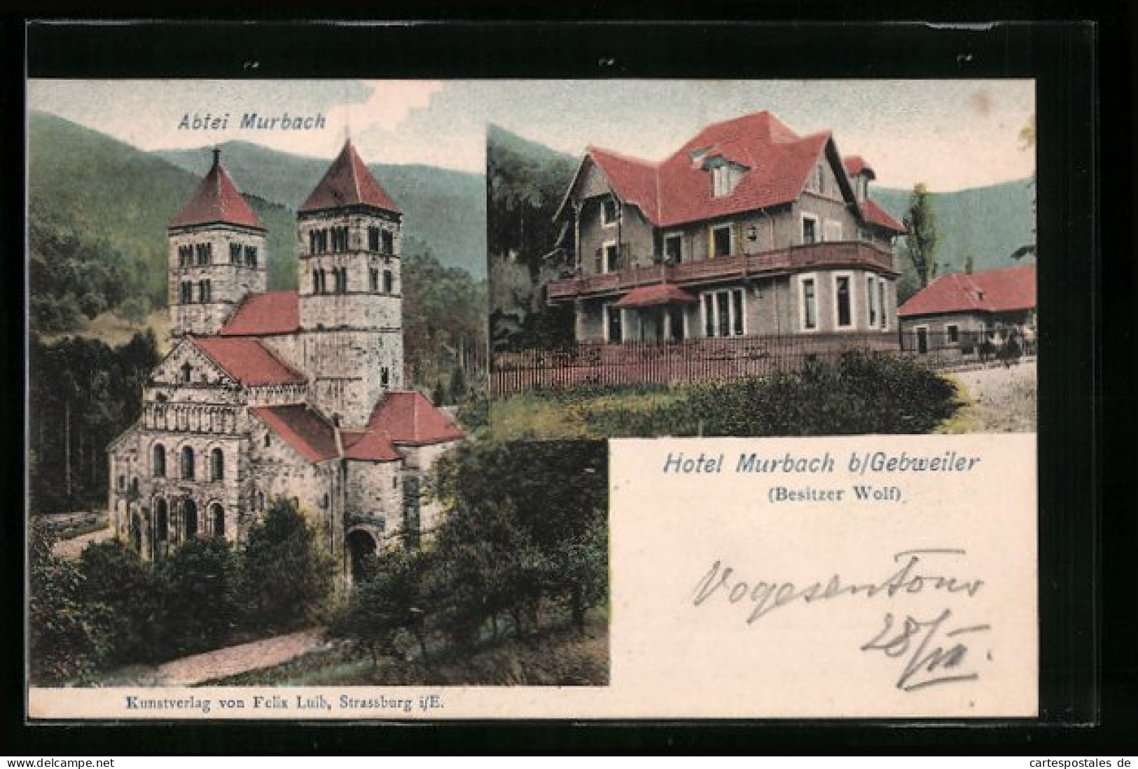 CPA Gebweiler, Abtei Murbach, Hotel Murbach  - Murbach