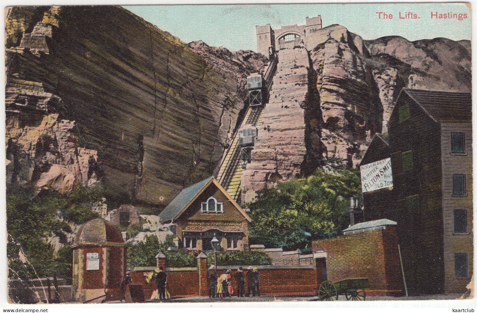 The Lifts, Hastings. - (England) - 1906 - 'Outfitter Felton Smith' - Hastings