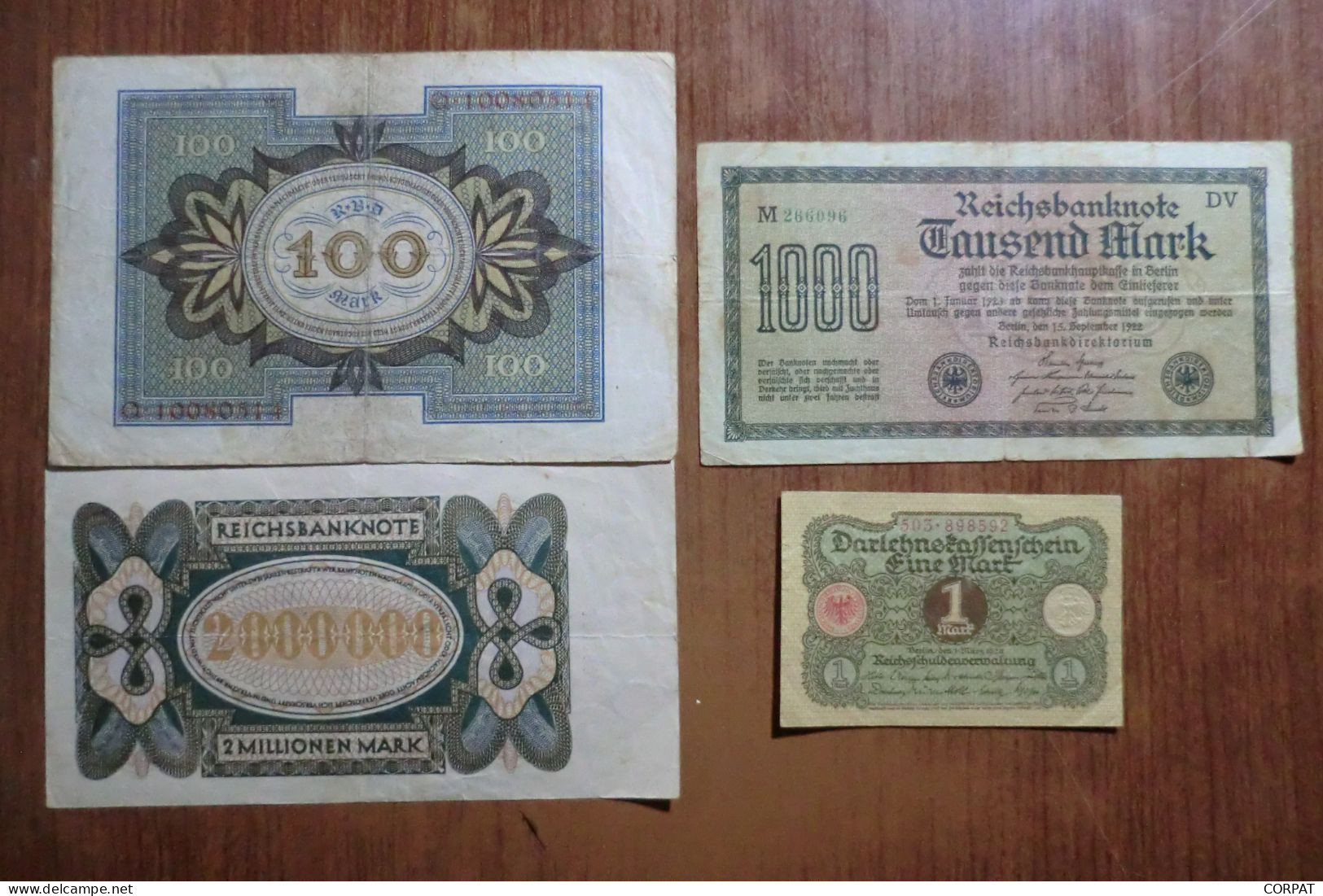 Germany lot of old banknotes like the photos shown (8 photos)