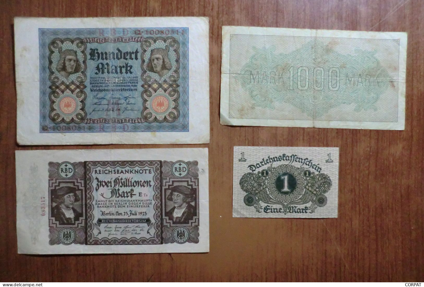 Germany lot of old banknotes like the photos shown (8 photos)