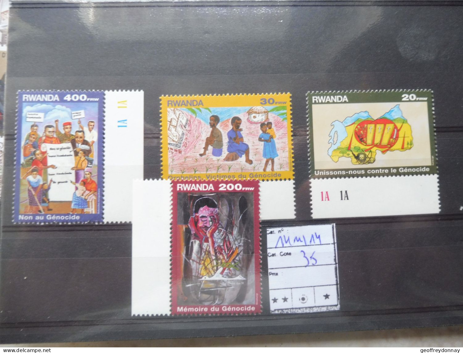 Rwanda 1411/1414 Genocide   1969   Neuf Mnh ** - Unused Stamps