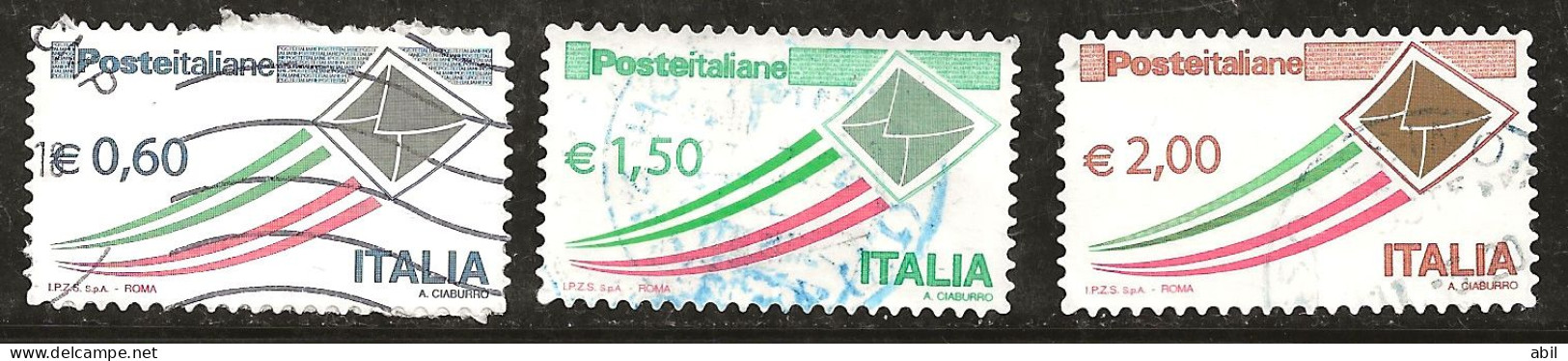 Italie 2009 N°Y.T. ; 3072,3074 Et 3075 Obl. - 2001-10: Usati
