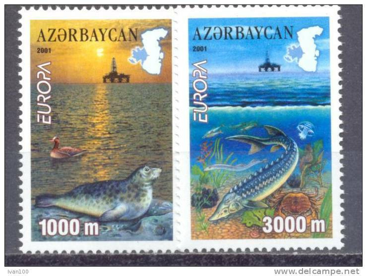 2001. Azerbaijan, Europa 2001, 2v, Mint/** - Aserbaidschan