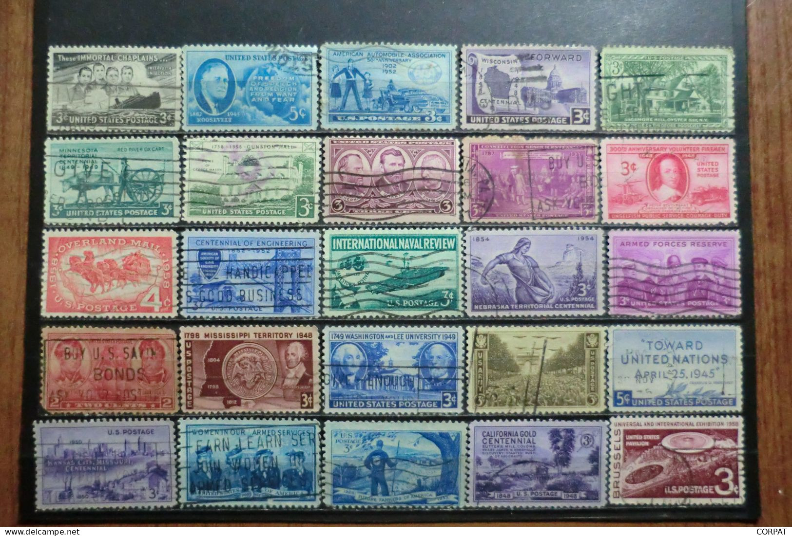 USA : Lotto di francobolli usati (7 photos)