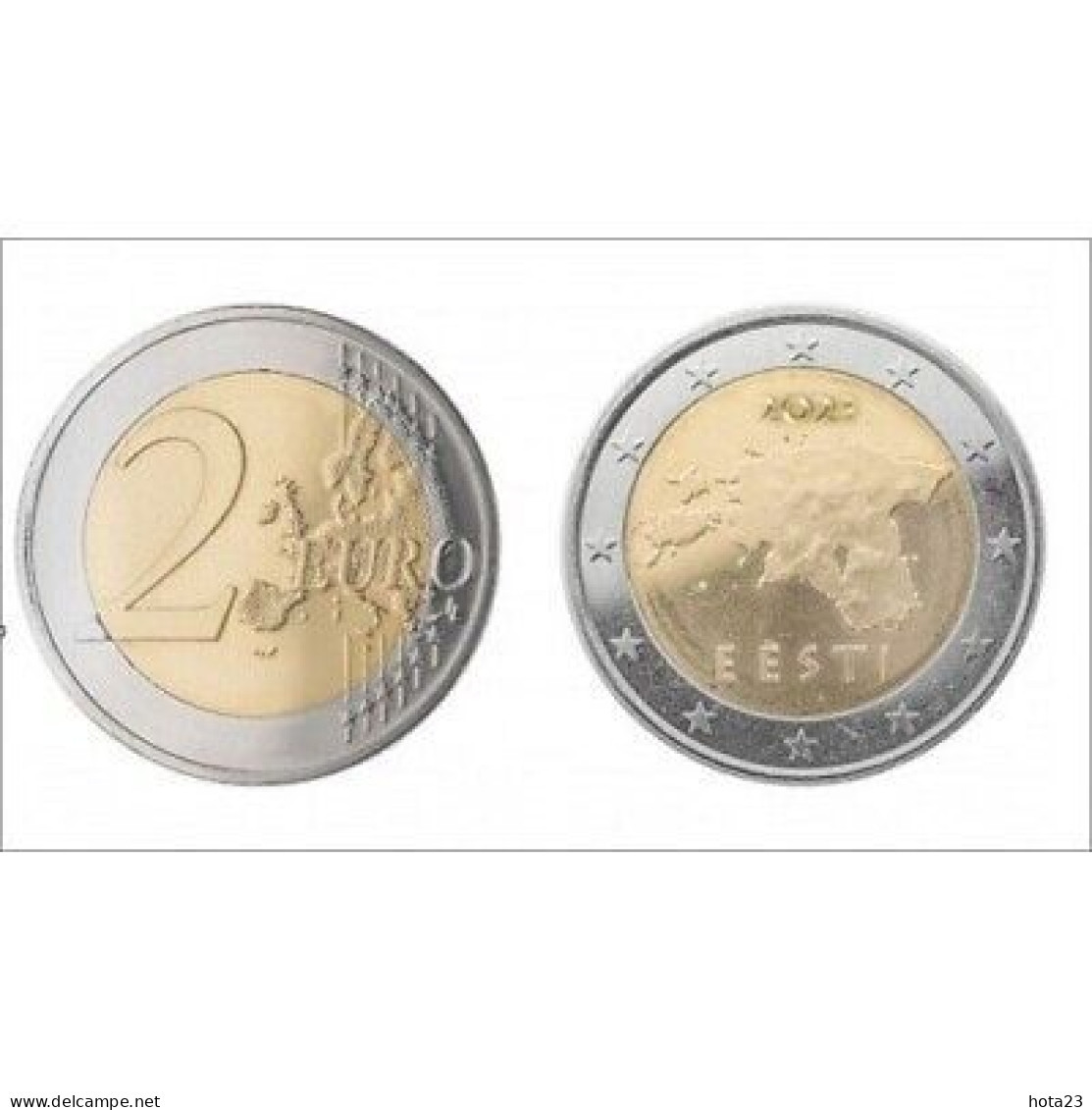 Estonia, Estland 2023 UNC 2 Euro Regular Coin Map Of Estonia - Estonie