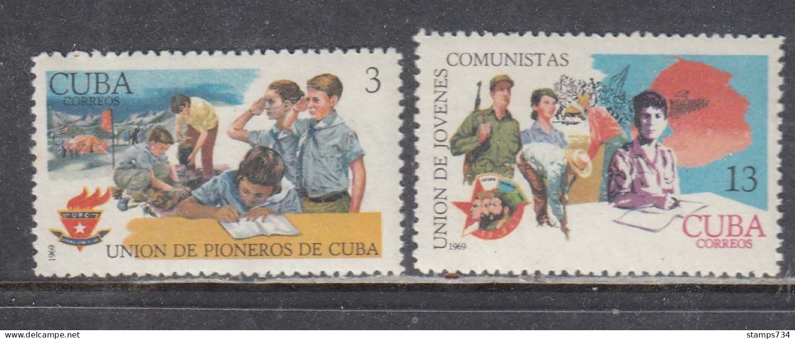 Cuba 1969 - Union Of Young Pioneers And Young Communists Of Cuba, Mi-Nr. 1458/59, MNH** - Nuovi