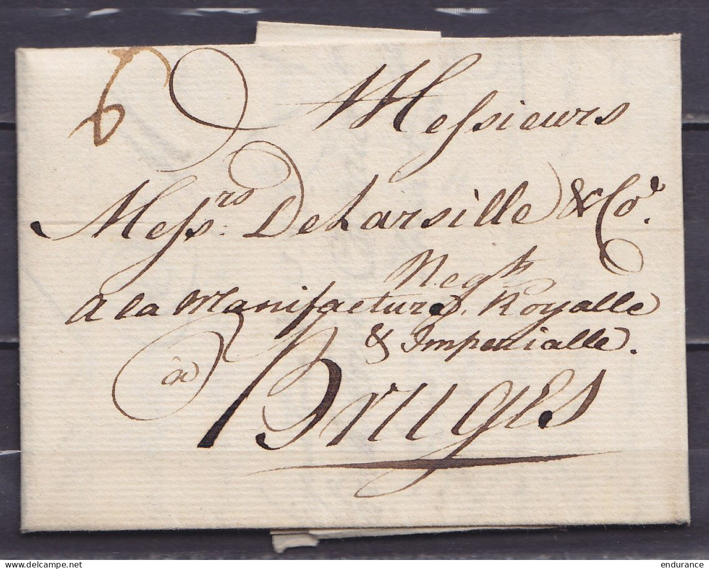 L. Datée 2 Octobre 1759 De LONDRES Pour Négociant à La Manufacture Royale & Impériale à BRUGES - 1714-1794 (Austrian Netherlands)