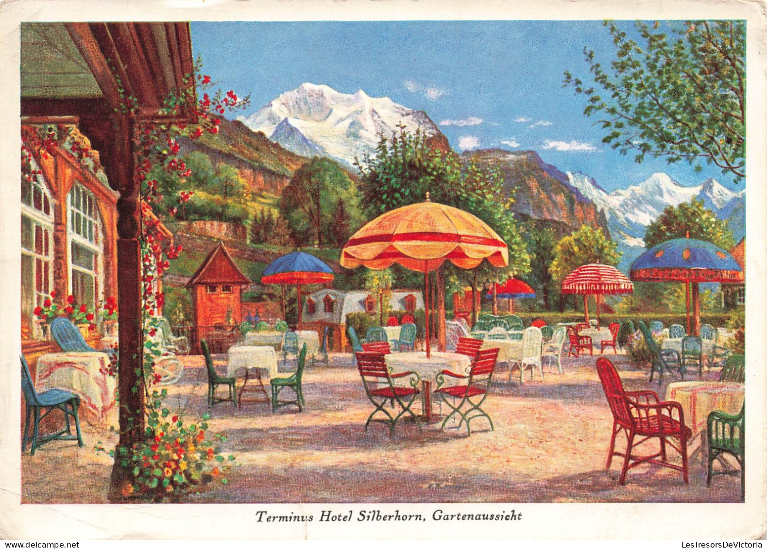 SUISSE - Gartenaussicht - Terminus Hotel Silberhorn - Carte Postale - Kreuzlingen