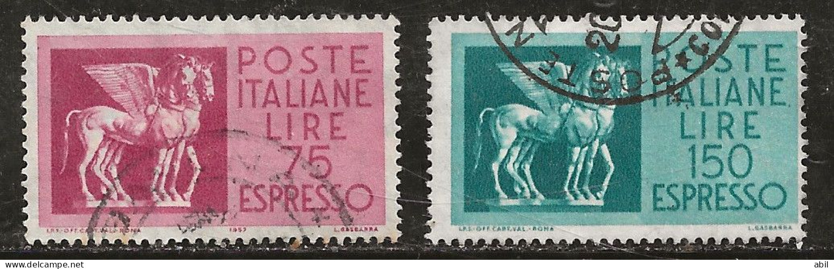 Italie 1958-1966 N°Y.T. ; EX. 43 Et 44 Obl. - Poste Exprèsse/pneumatique