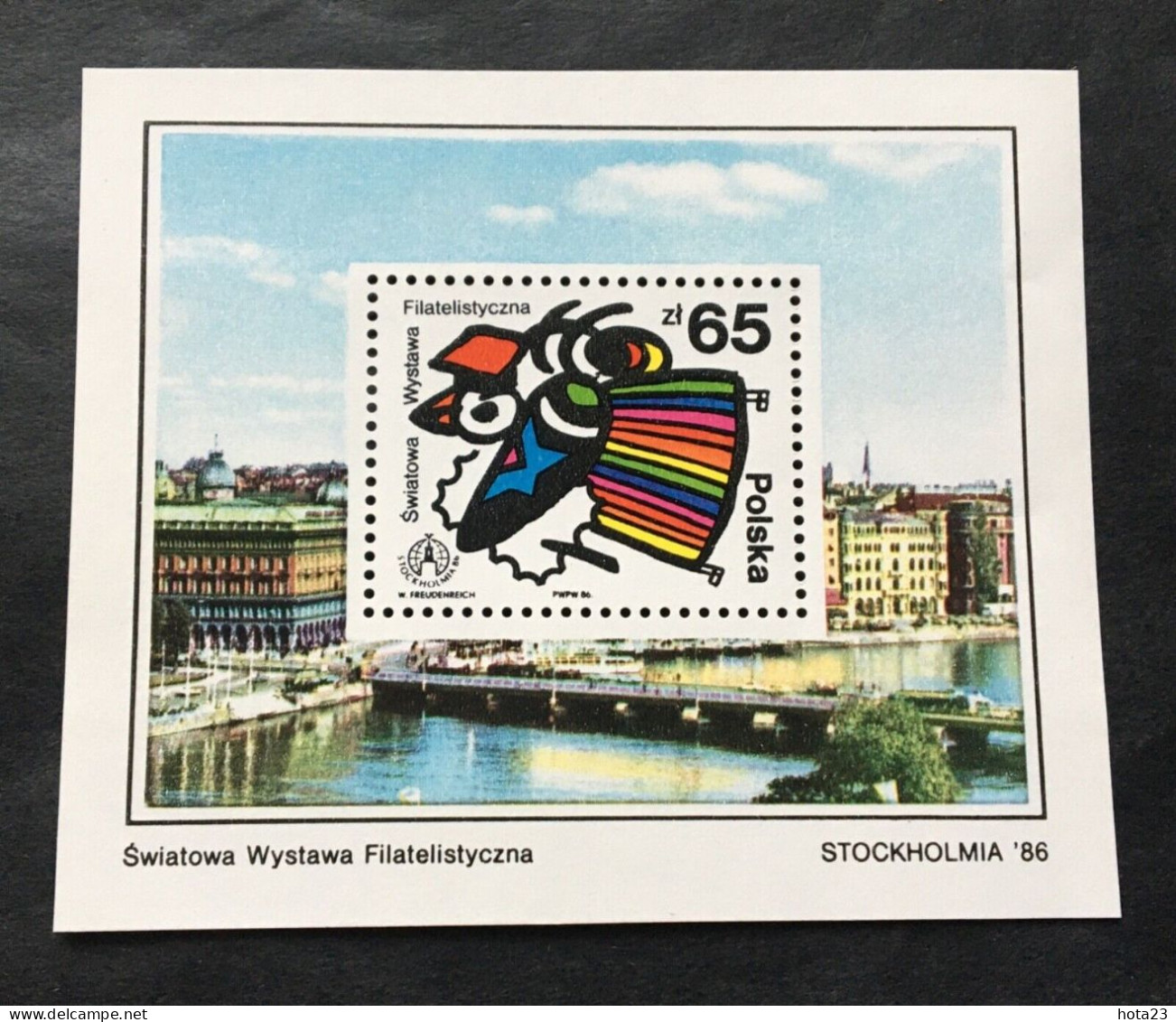 Poland 1986 Philatelic Exhibition In Swerige - Stockholm Block Michel No. 100 - MNH - Unused Stamps