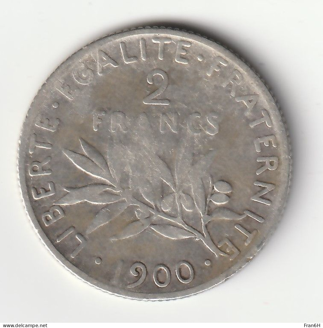 Semeuse 2 Franc Argent 1900 - Silver - - 2 Francs
