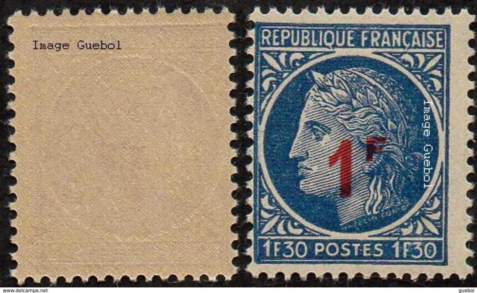 France Cérès De Mazelin N°  791 ** Le Surchargé 1 Franc Sur 1f30 - 1945-47 Cérès De Mazelin