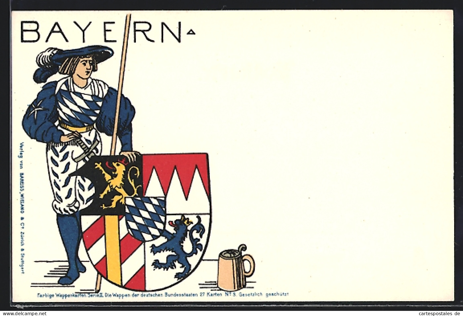 AK Wappen Des Landes Bayern  - Genealogie