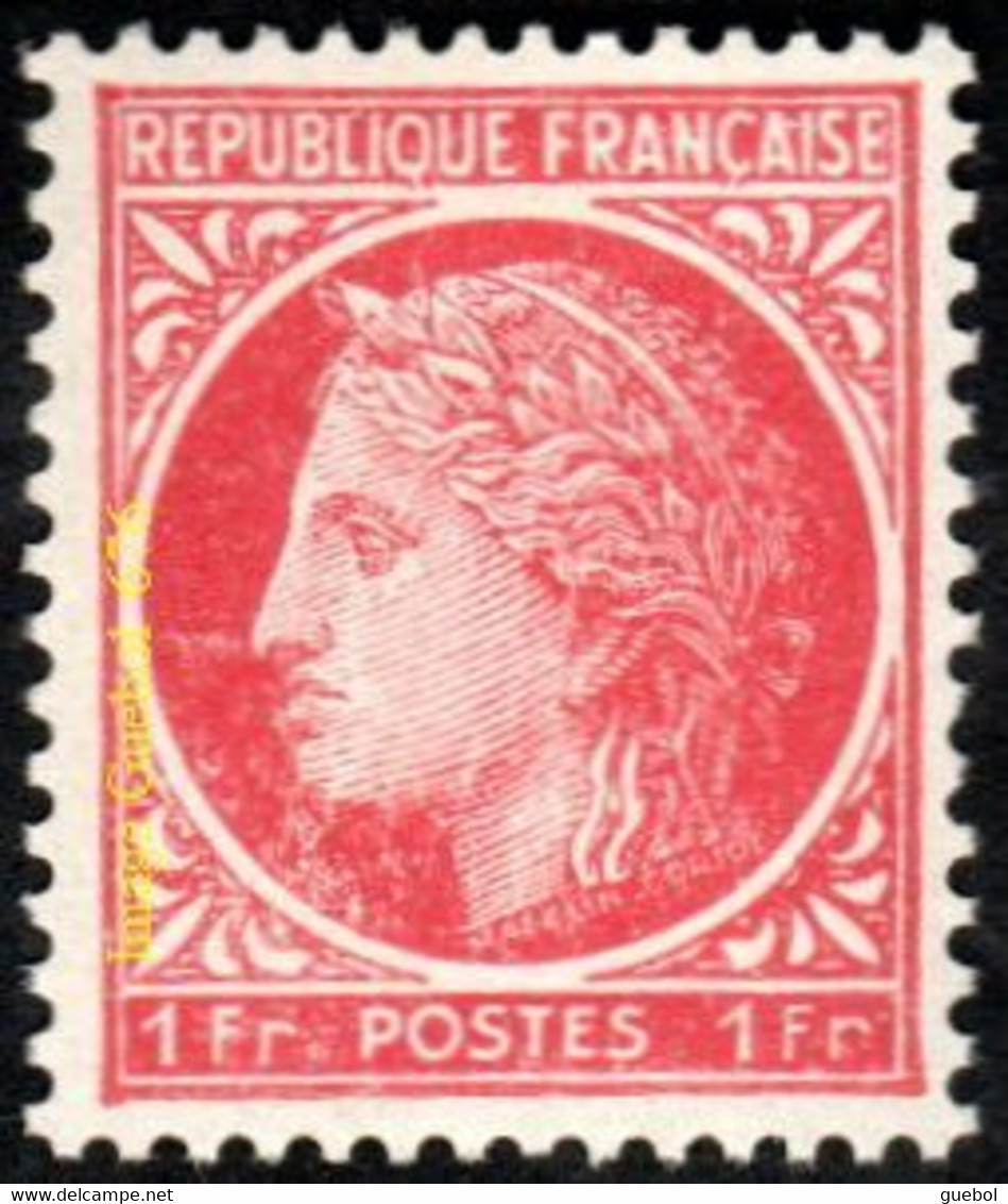 France Cérès De Mazelin N°  676 ** Le 1f Rose-rouge - 1945-47 Cérès De Mazelin