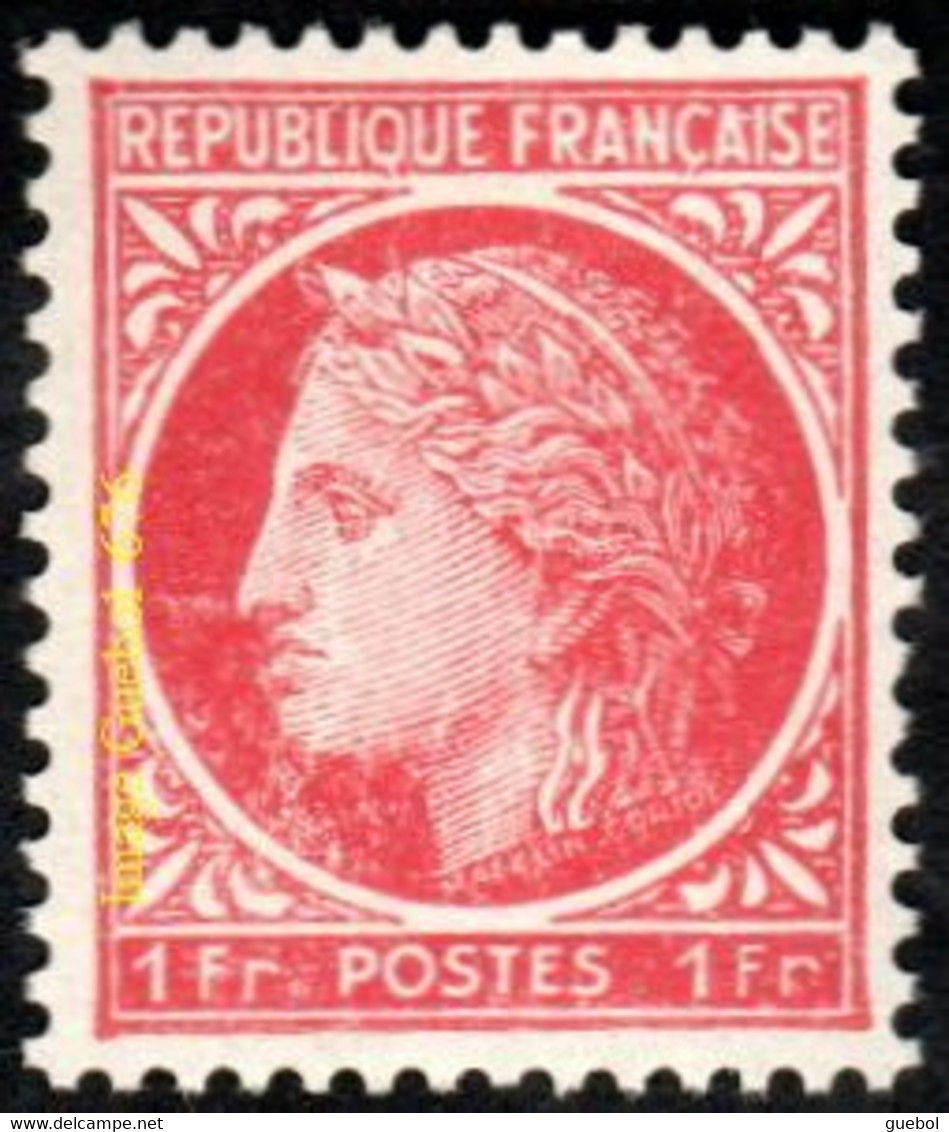 France Cérès De Mazelin N°  676 ** Le 1f Rose-rouge - 1945-47 Ceres Of Mazelin