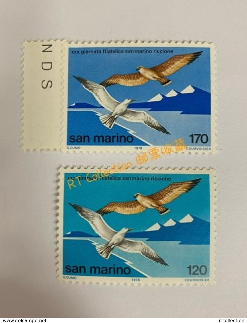 San Marino 1978 30th International Philatelic Exhibition Riccione Fauna Birds Seagulls Bird Seagull Animals Stamps MNH - Seagulls