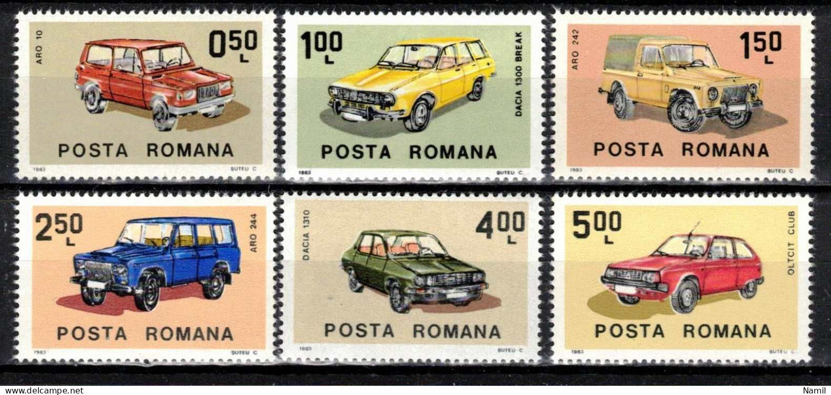 ** Roumanie 1983 Mi 3950-5 (Yv 3443-8), MNH)** - Unused Stamps