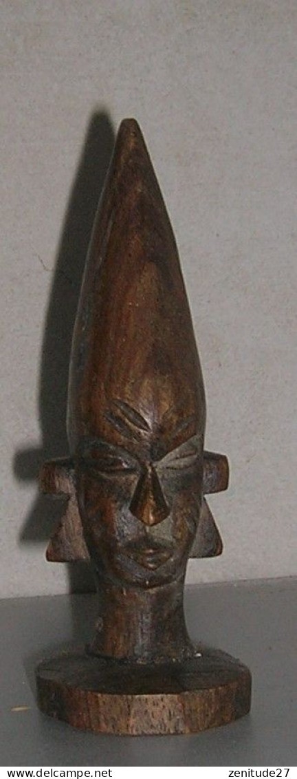 Tête Africaine Sculptée Sur Bois - Années 1960 - Art Africain