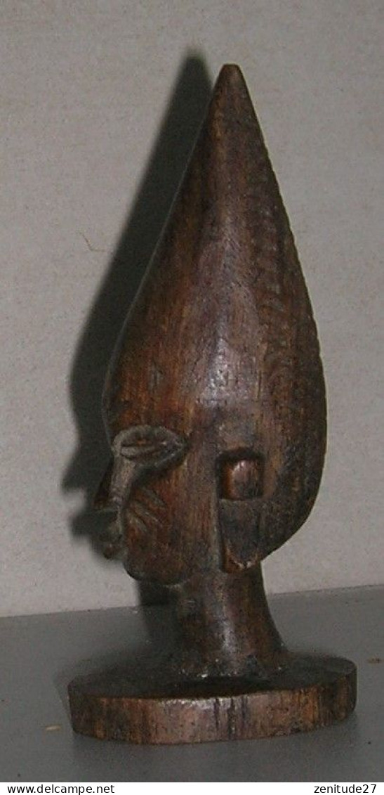 Tête Africaine Sculptée Sur Bois - Années 1960 - African Art