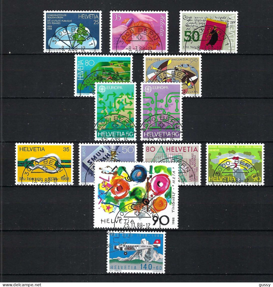 SUISSE 1988: Lot D'oblitérés - Used Stamps