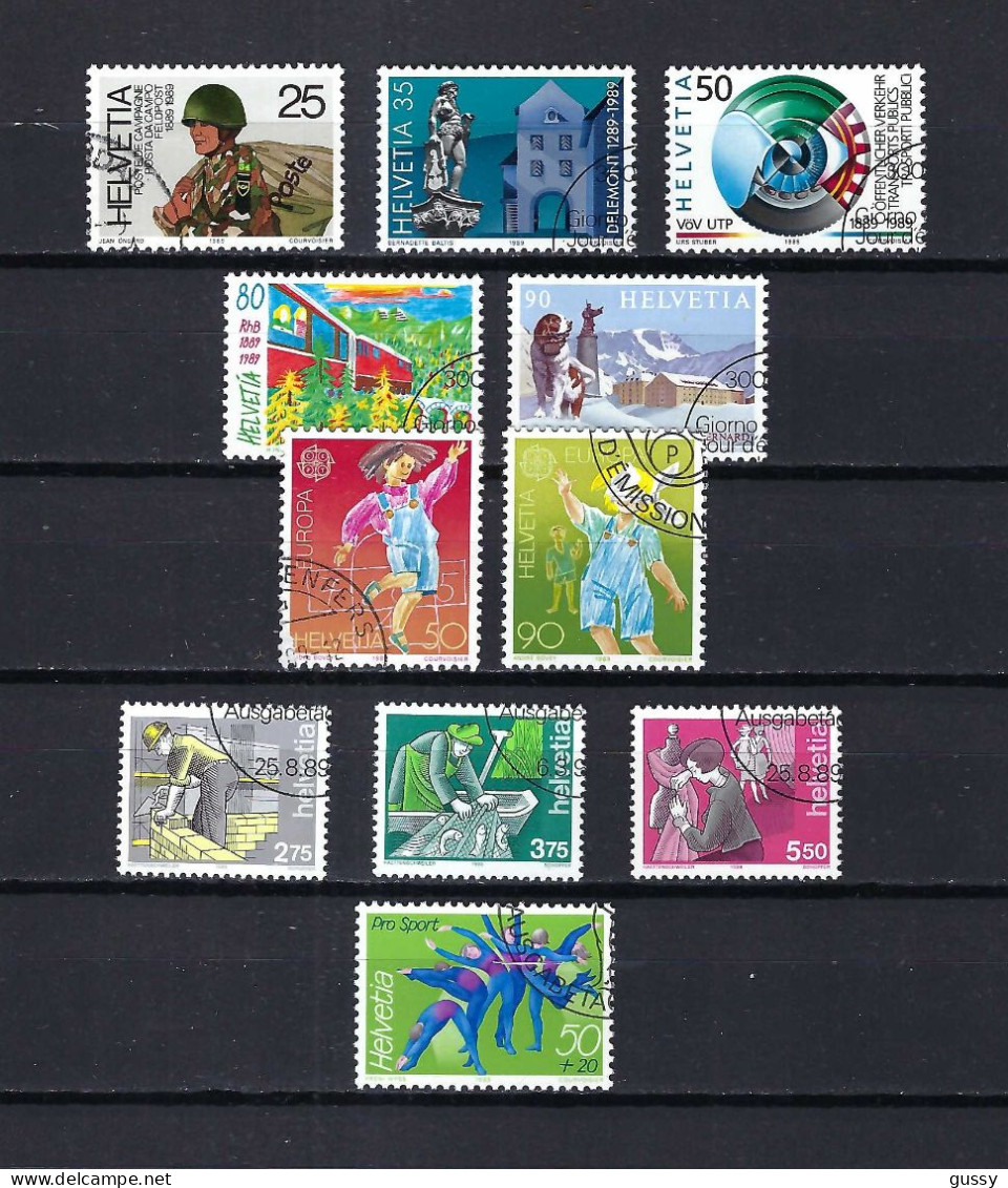 SUISSE 1989: Lot D'oblitérés - Used Stamps