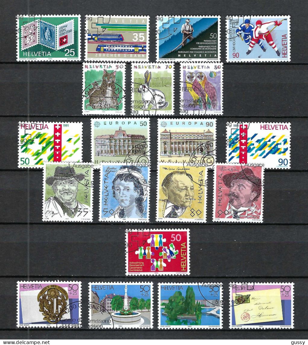 SUISSE 1990: Lot D'oblitérés - Used Stamps