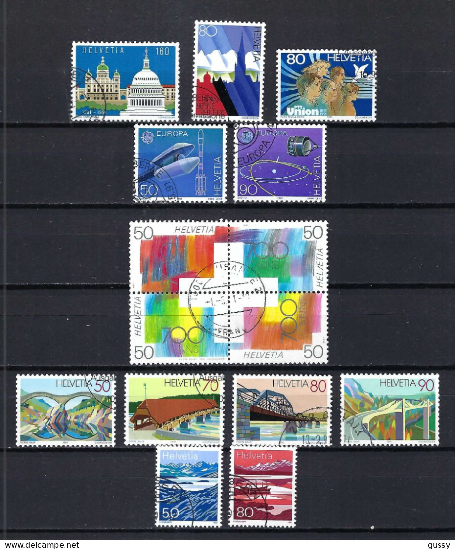 SUISSE 1991: Lot D'oblitérés - Used Stamps