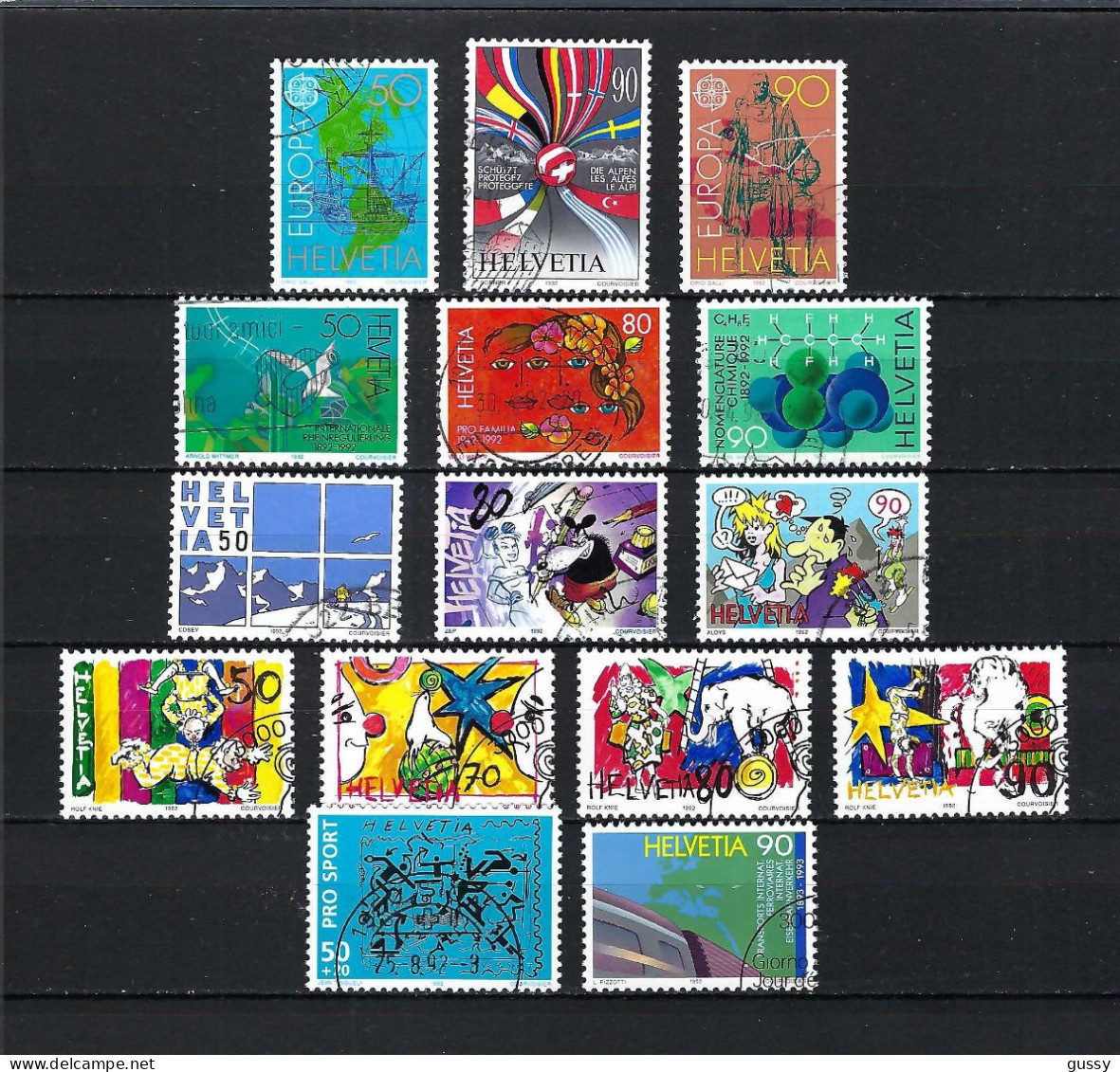 SUISSE 1992: Lot D'oblitérés - Used Stamps