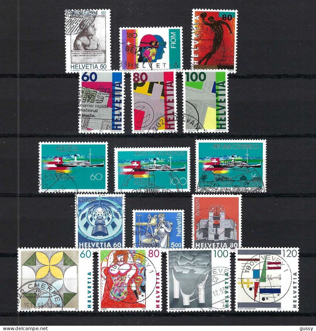 SUISSE 1993: Lot D'oblitérés - Usados