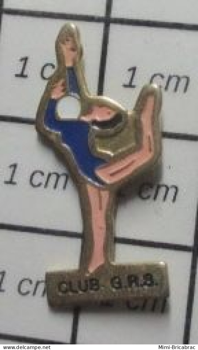 1619 Pin's Pins / Beau Et Rare : SPORTS / FILLE EN BODY BLEU GYMNASTIQUE RYTHMIQUE ET SPORTIVE GRS - Gymnastics