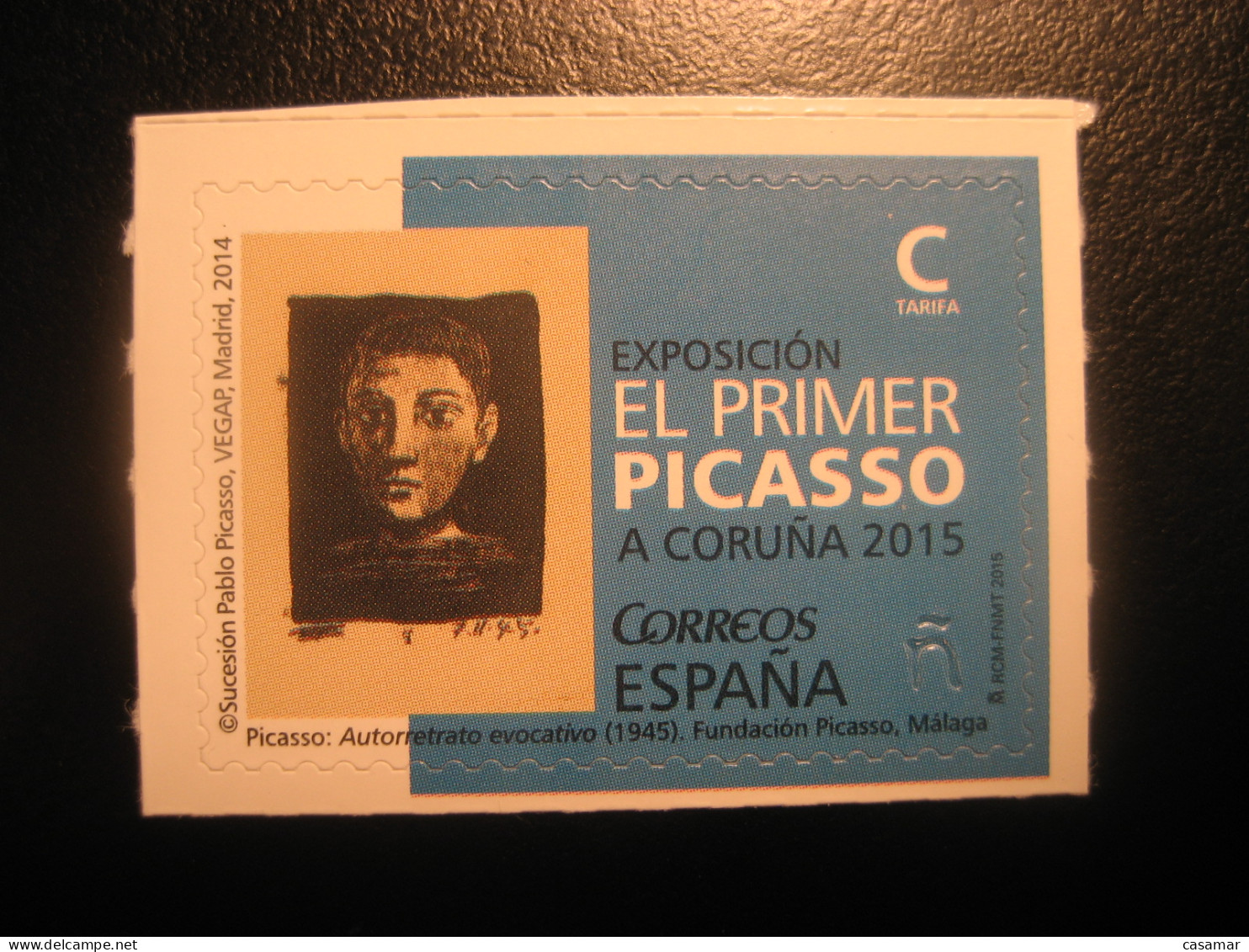 Edifil 4932 ** Unhinged Self Adhesive Stamp 2015 Expo El Primer PICASSO Autorretrato Evocativo Paint Painting SPAIN - Picasso