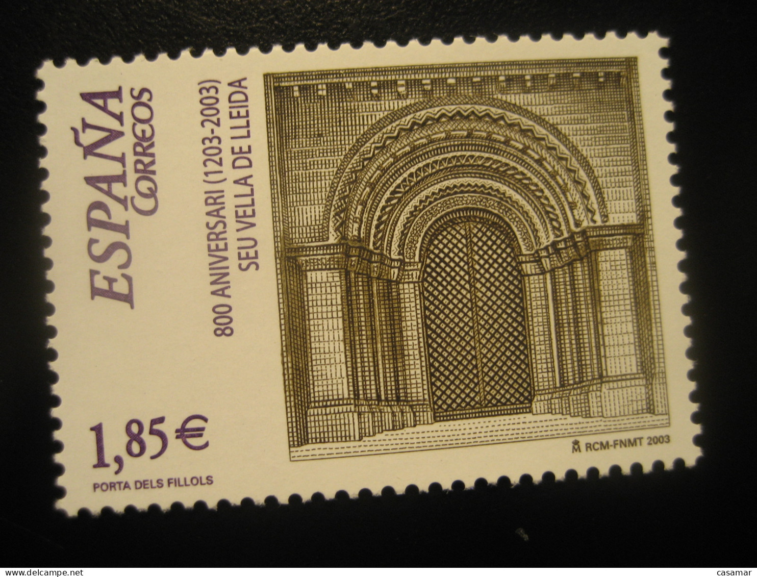 Edifil 4001 ** Unhinged Facial 1,85 Eur Stamp 2003 SEU VELLA DE LLEIDA Church Cathedral SPAIN - Kerken En Kathedralen