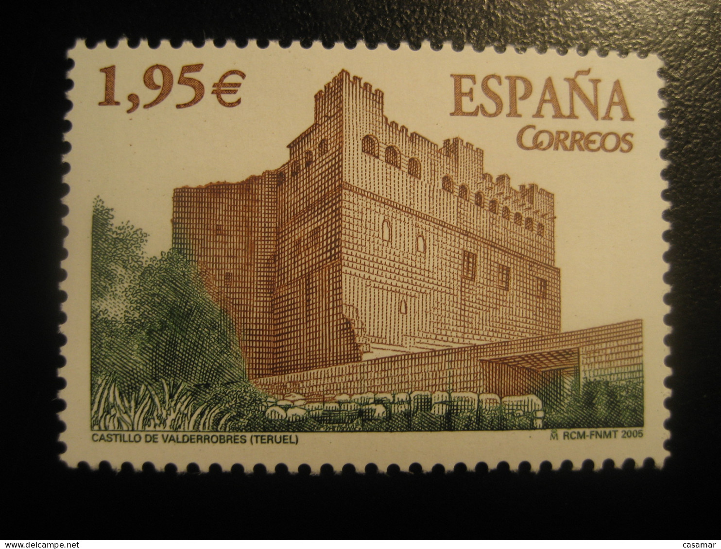 Edifil 4171 ** Unhinged Facial 1,95 Eur Stamp 2005 CASTILLO DE VALDERROBRES Teruel Vallderroures Castle Chateau SPAIN - Kastelen