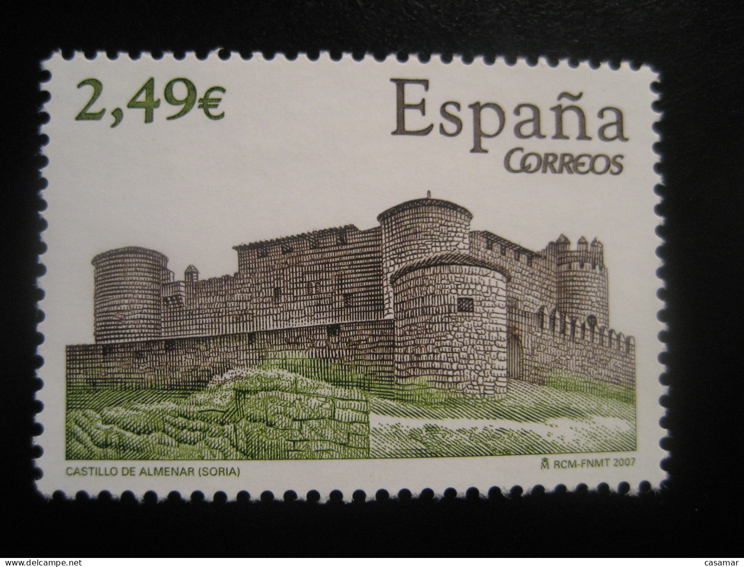 Edifil 4349 ** Unhinged Facial 2,49 Eur Stamp 2007 ALMENAR DE SORIA Castillo Castle Chateau SPAIN - Kastelen
