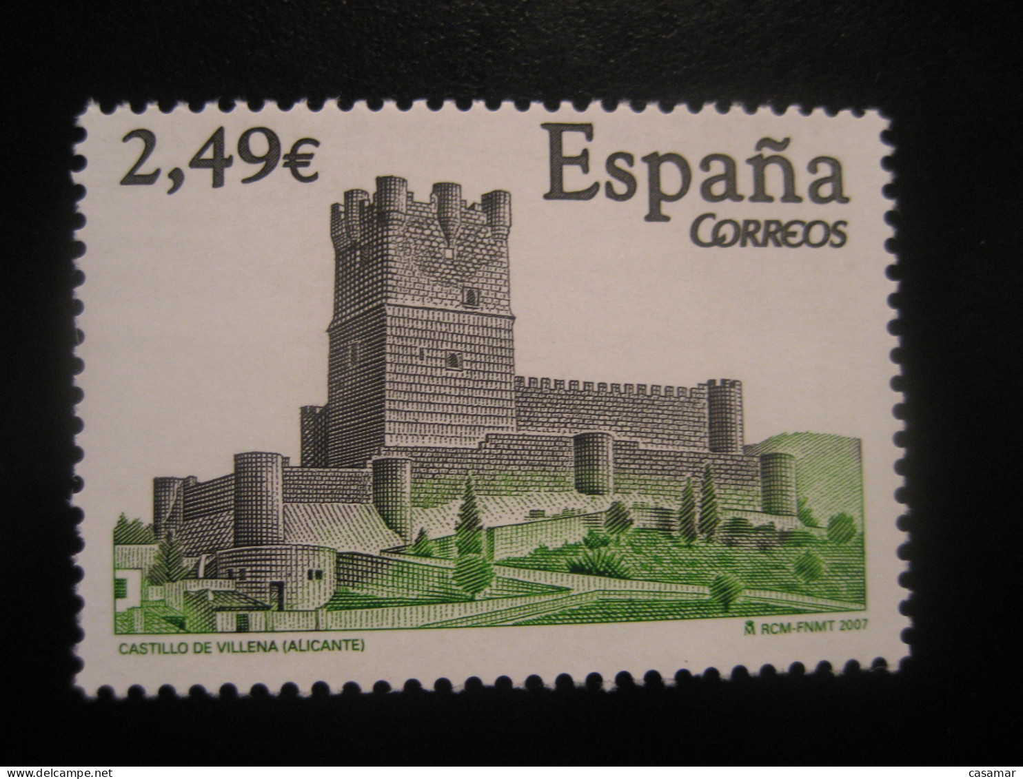 Edifil 4350 ** Unhinged Facial 2,49 Eur Stamp 2007 VILLENA Alicante Castillo Castle Chateau SPAIN - Kastelen