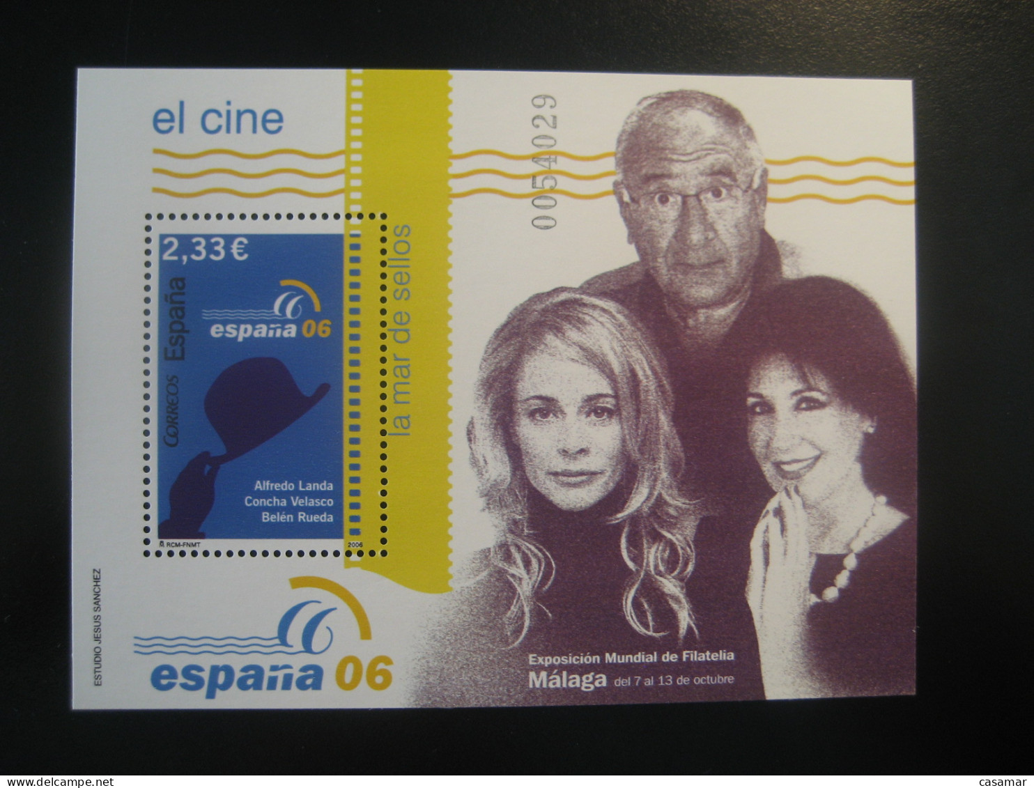 Edifil Bloc 4269 ** Facial 2,33 Eur 2006 Cine Landa Belen Rueda Concha Velasco Cine Cinema Malaga SPAIN - Cinéma