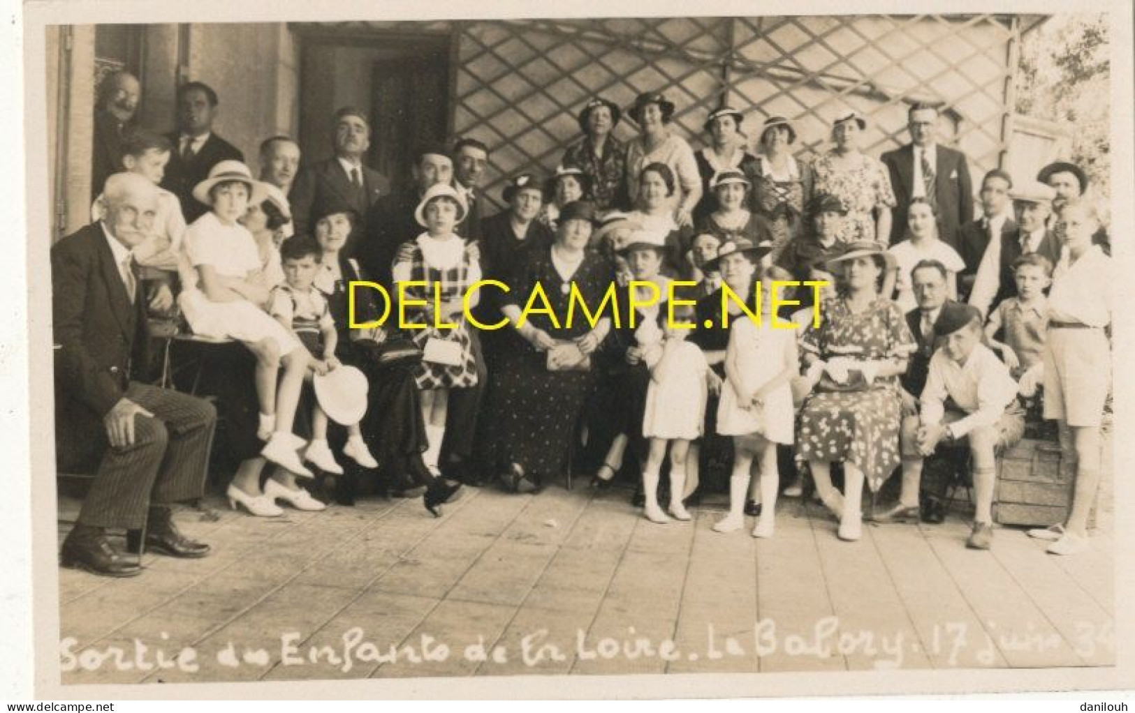 77 // CESSON   Sortie Des Enfants De La Loire   LA BABORY  17 JUIN 1934 / CARTE PHOTO - Cesson