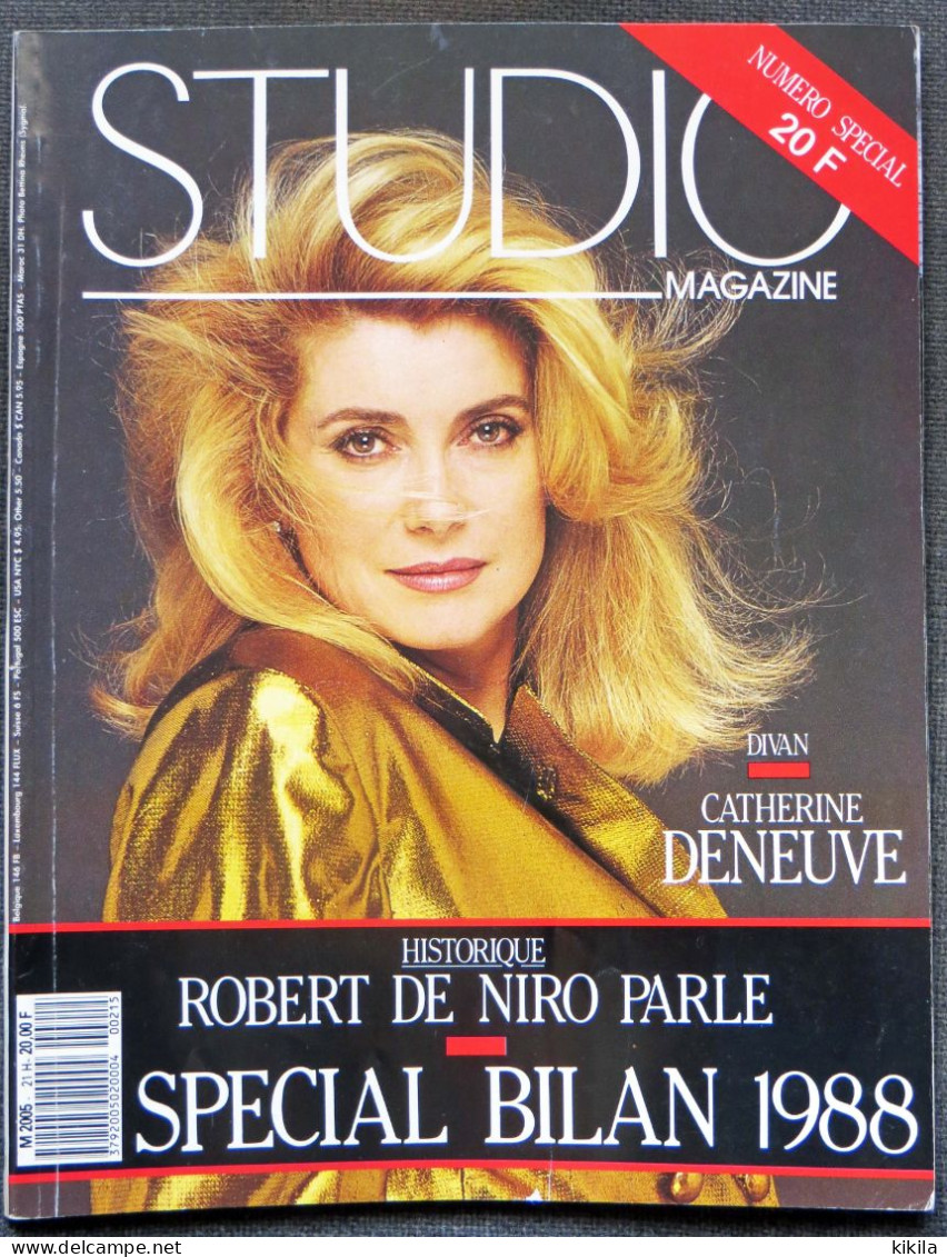 Revue STUDIO Magazine N° 21 H Numéro Spécial Bilan 1988 Catherine Deneuve - Robert De Niro - Isabelle Adjani, Gérard * - Cinema