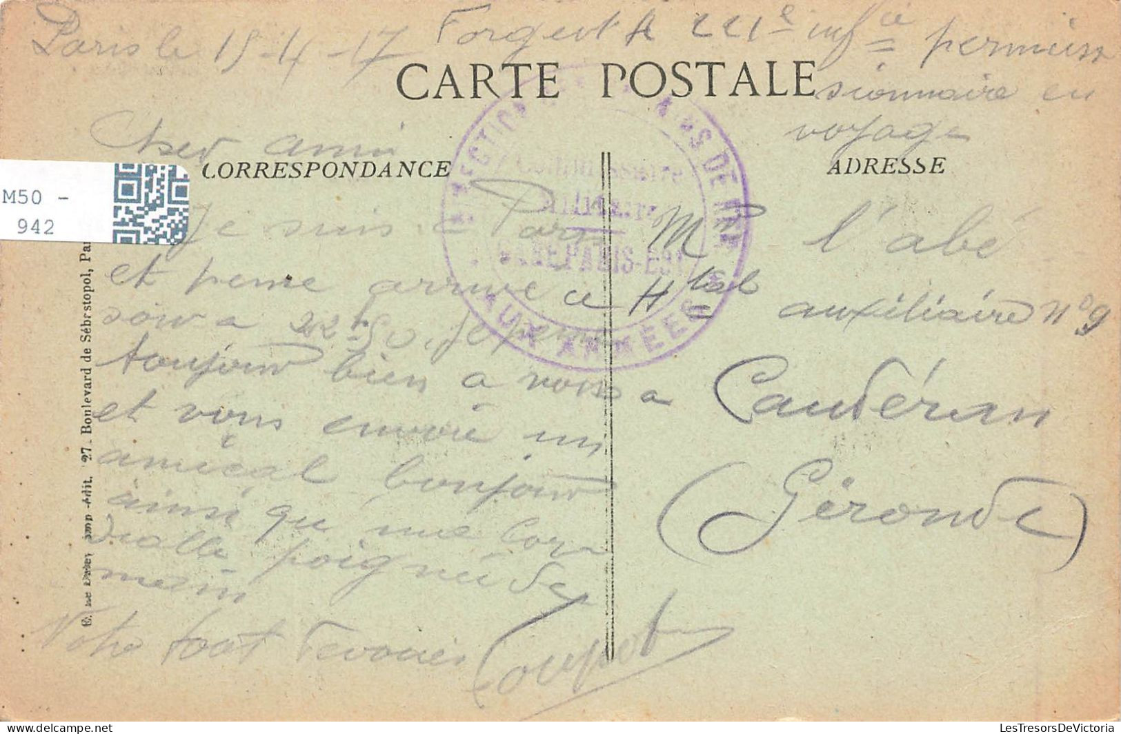 FRANCE - Paris - Vue Sur La Basilique Du Sacre Cœur De Montmartre - Vue De L'extérieure - Carte Postale Ancienne - Sacré Coeur